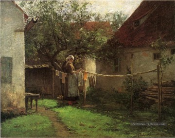  John Peintre - Jour de lavage Bavière John Ottis Adams Paysage